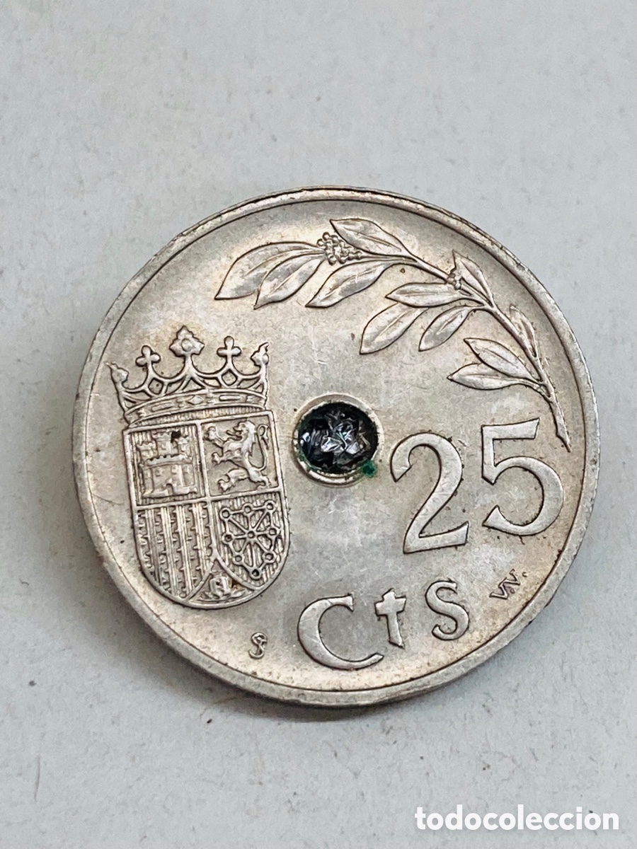 Monedas Franco: Moneda de veinticinco c&eacute;ntimos 1937 - Foto 2