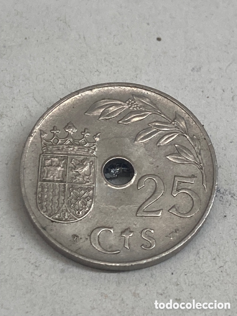Monedas Franco: Moneda veinticinco c&eacute;ntimos 1937 - Foto 1