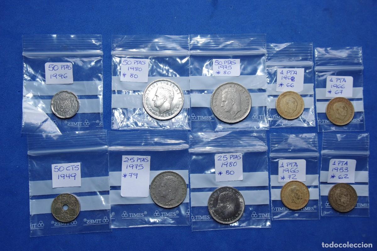 Monedas Franco: LOTE 10 MONEDAS DE PESETA - Foto 1