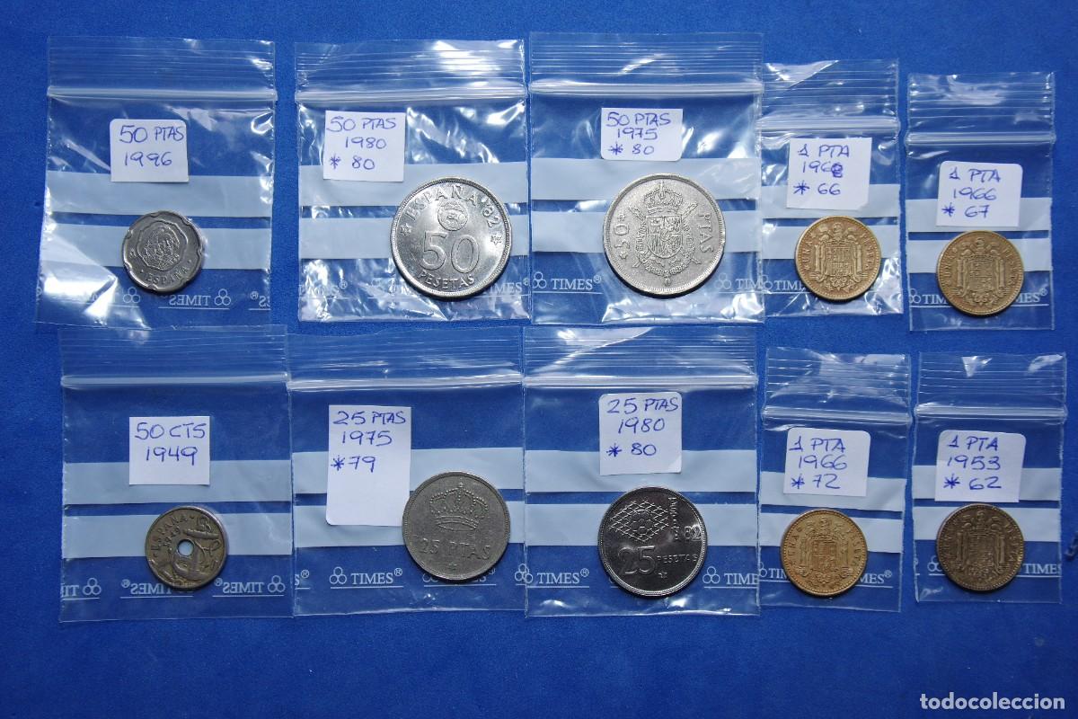 Monedas Franco: LOTE 10 MONEDAS DE PESETA - Foto 2