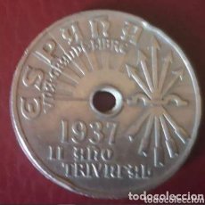 Monedas Franco: MONEDA ESPAÑA 1937- DE 25 CTMS. Lote 398557254