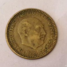 Monedas Franco: 1 PESETA, FRANCO ,1963, ESTRELLAS- 19-66* MBC. Lote 400219434