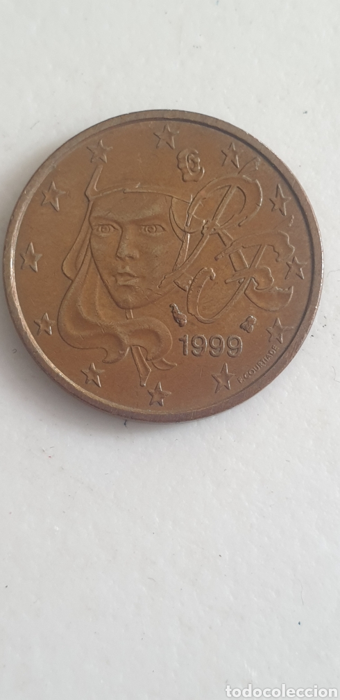M&uuml;nzen unter Franco: MONEDA 5 CENT.1999 CON ERROR