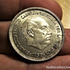Monedas Franco: ESTADO ESPAÑOL 25 PESETAS 1957 ESTRELLA BA BARCELONA EBC+ PARTE DEL BRILLO ORIGINAL. Lote 400895049