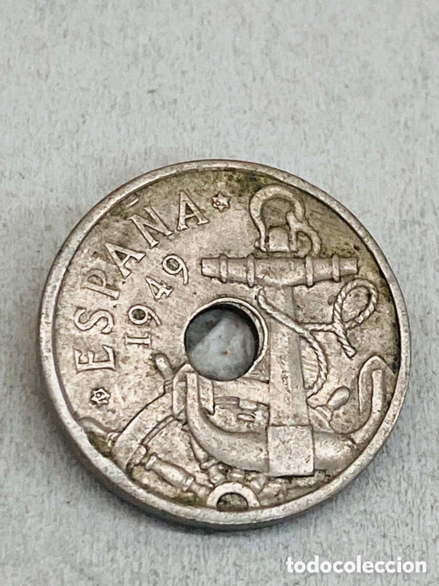 Monedas Franco: Moneda de 50 c&eacute;ntimos 1949 - Foto 2