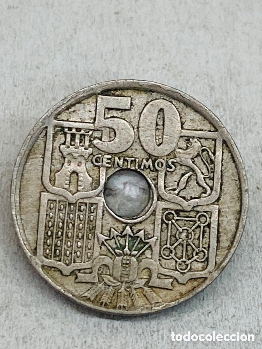 Monedas Franco: Moneda de 50 c&eacute;ntimos 1949 - Foto 1