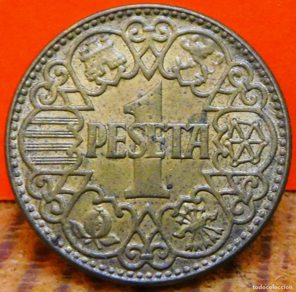 Monedas Franco: ESPA&Ntilde;A, PESETA, 1944. B.UNC. - Foto 2