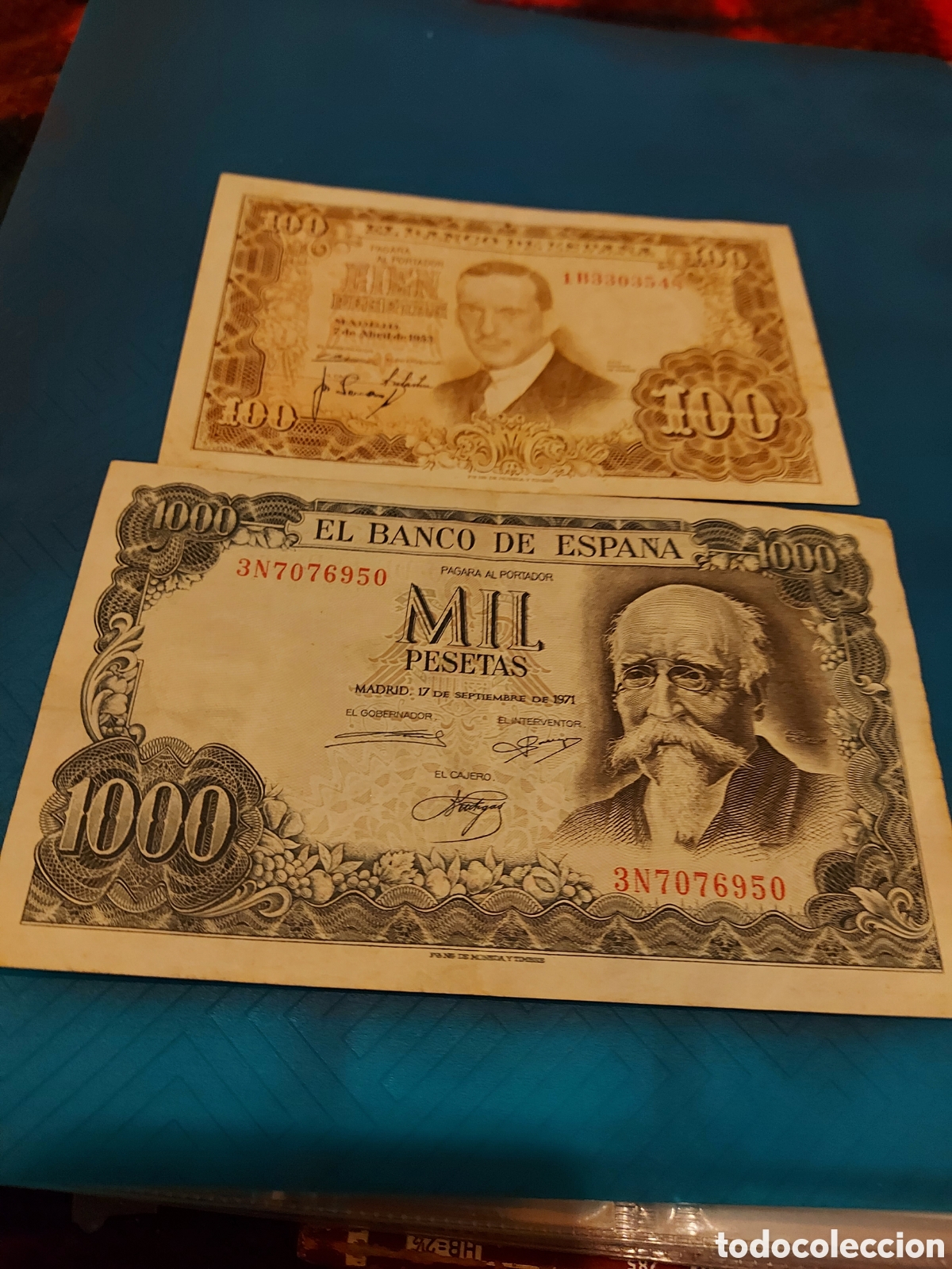 Monedas Franco: 1 de1000pts y1 de100 - Foto 1