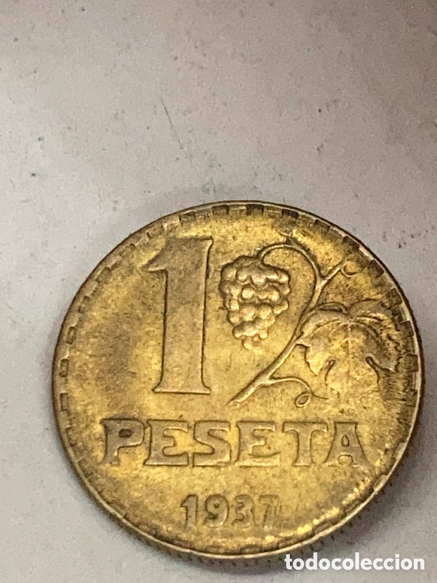 Monedas Franco: Moneda de veinticinco c&eacute;ntimos 1937 - Foto 1