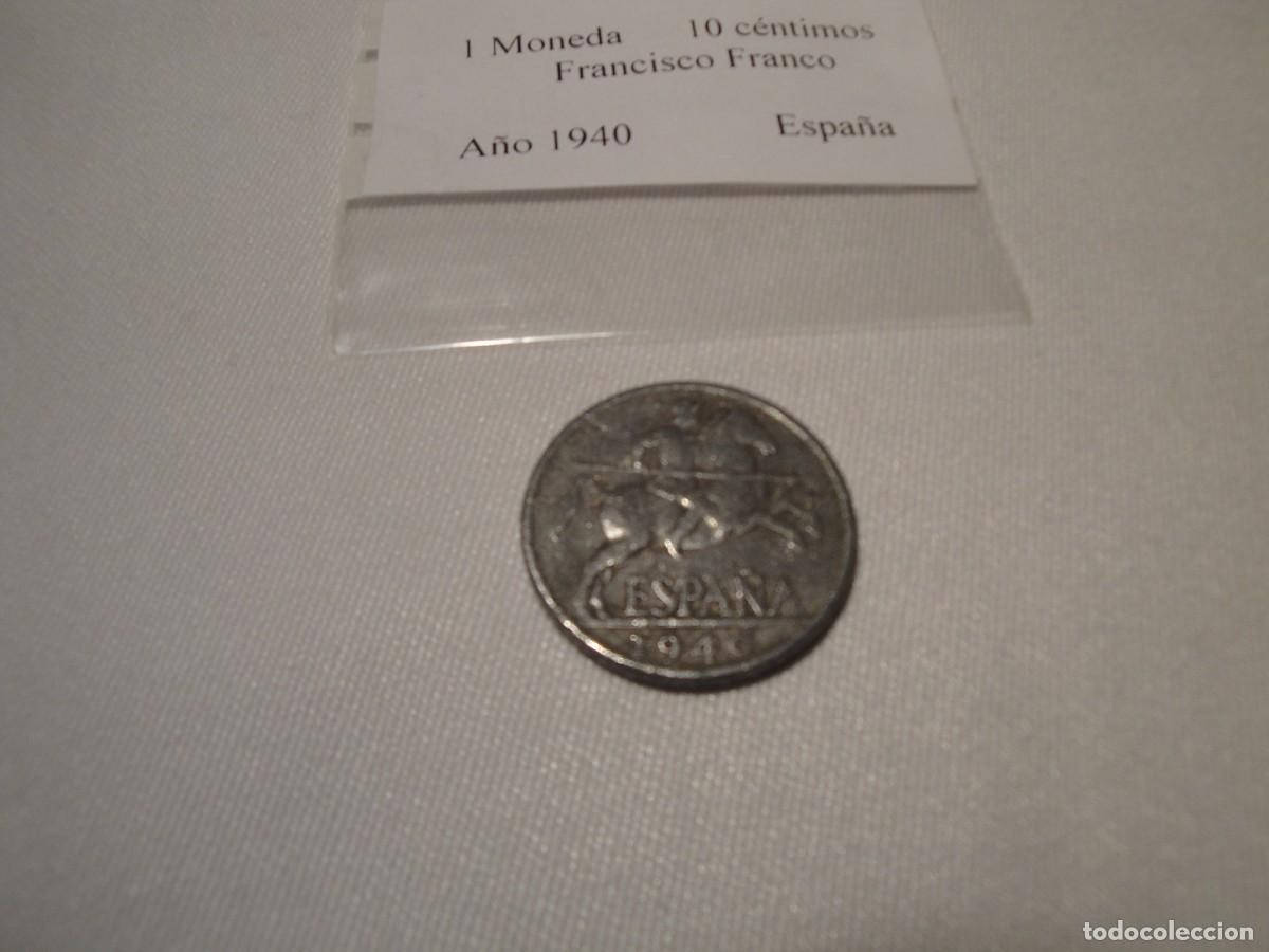 Monedas Franco: 1 Moneda de 10 c&eacute;ntimos. Franco. A&ntilde;o 1940. - Foto 1
