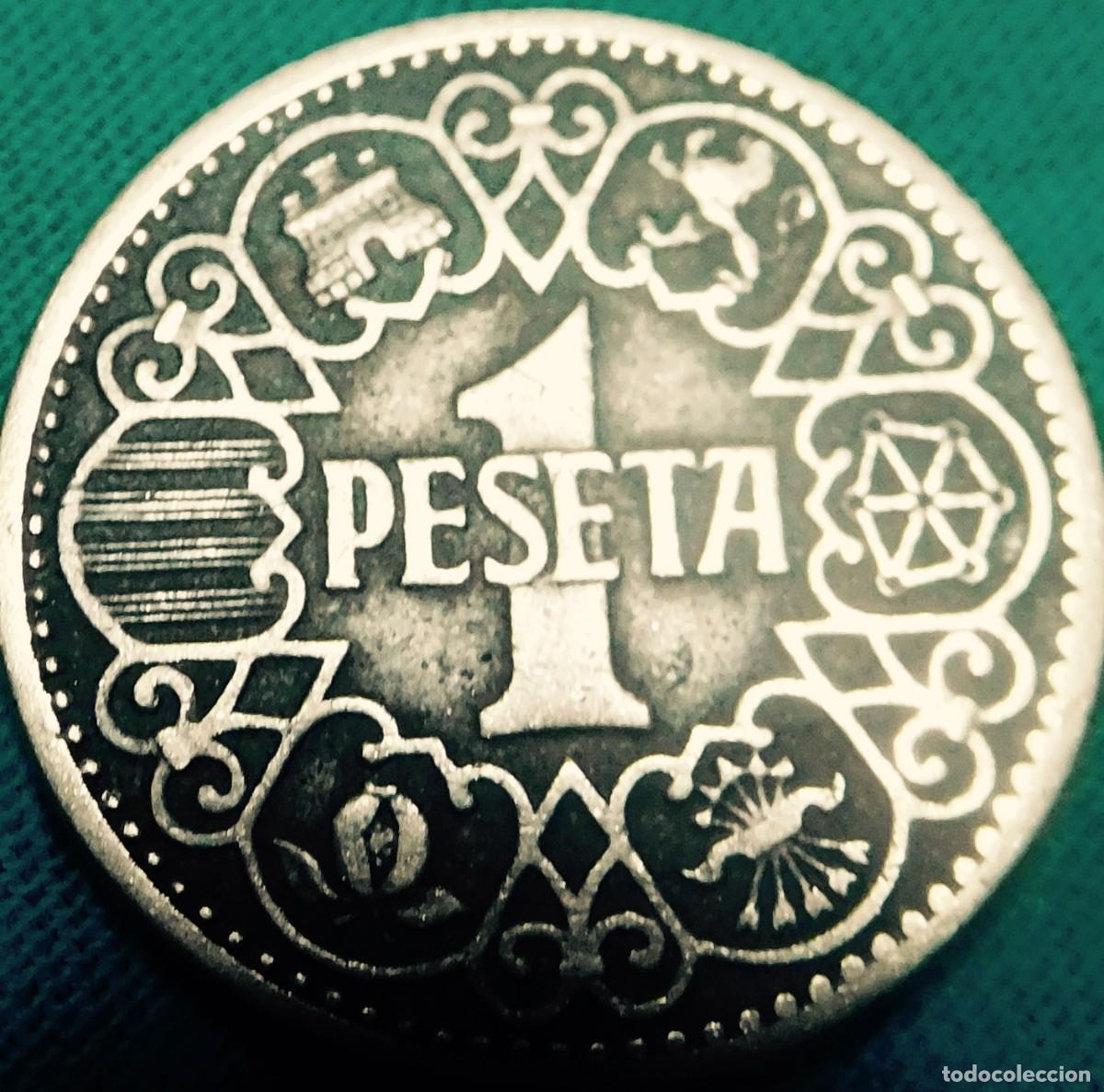 Monedas Franco: Moneda de una peseta de 1944 - Foto 1