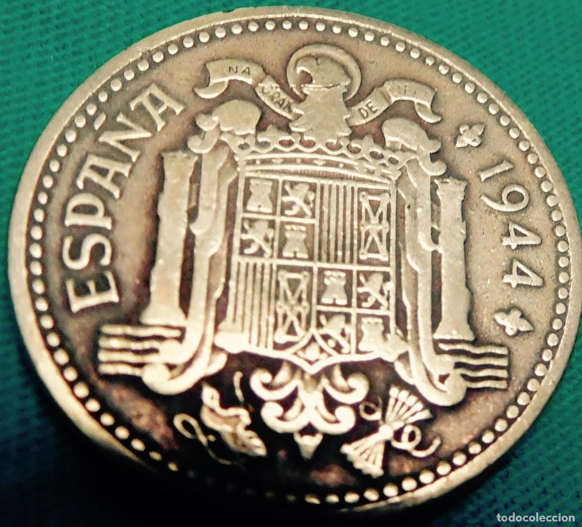 Monedas Franco: Moneda de una peseta de 1944 - Foto 1
