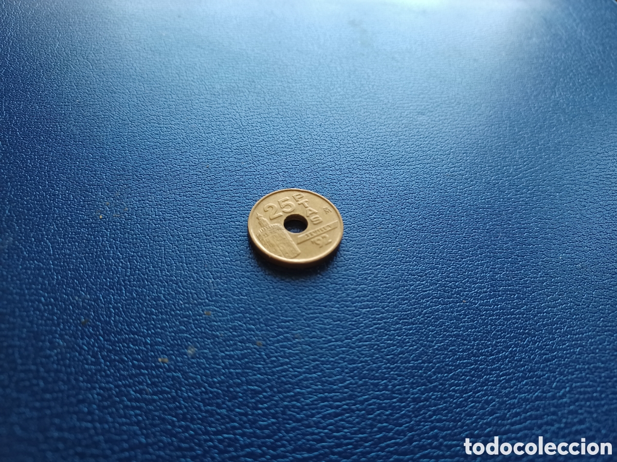 Monedas Franco: Moneda 25 ptas sevilla 92 - Foto 2