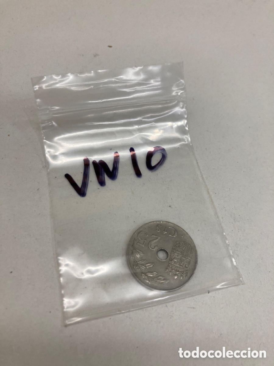 Monedas Franco: Moneda de veinticinco c&eacute;ntimos 1937 - Foto 3