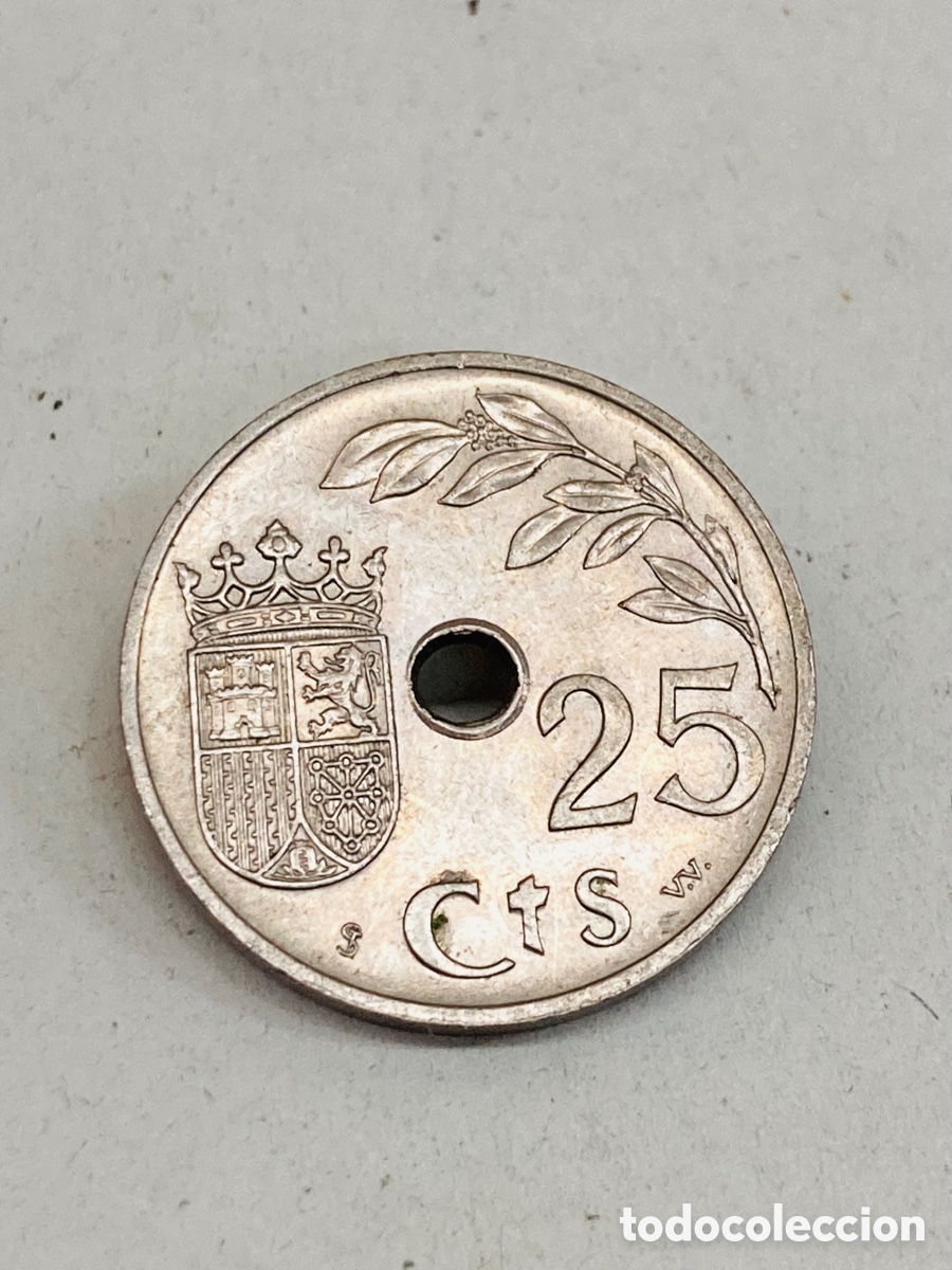 Monedas Franco: Moneda de veinticinco c&eacute;ntimos 1937 - Foto 1