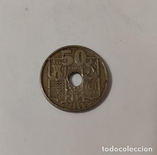Monedas Franco: 50 centimos moneda de espana del ano 1949 - Foto 1