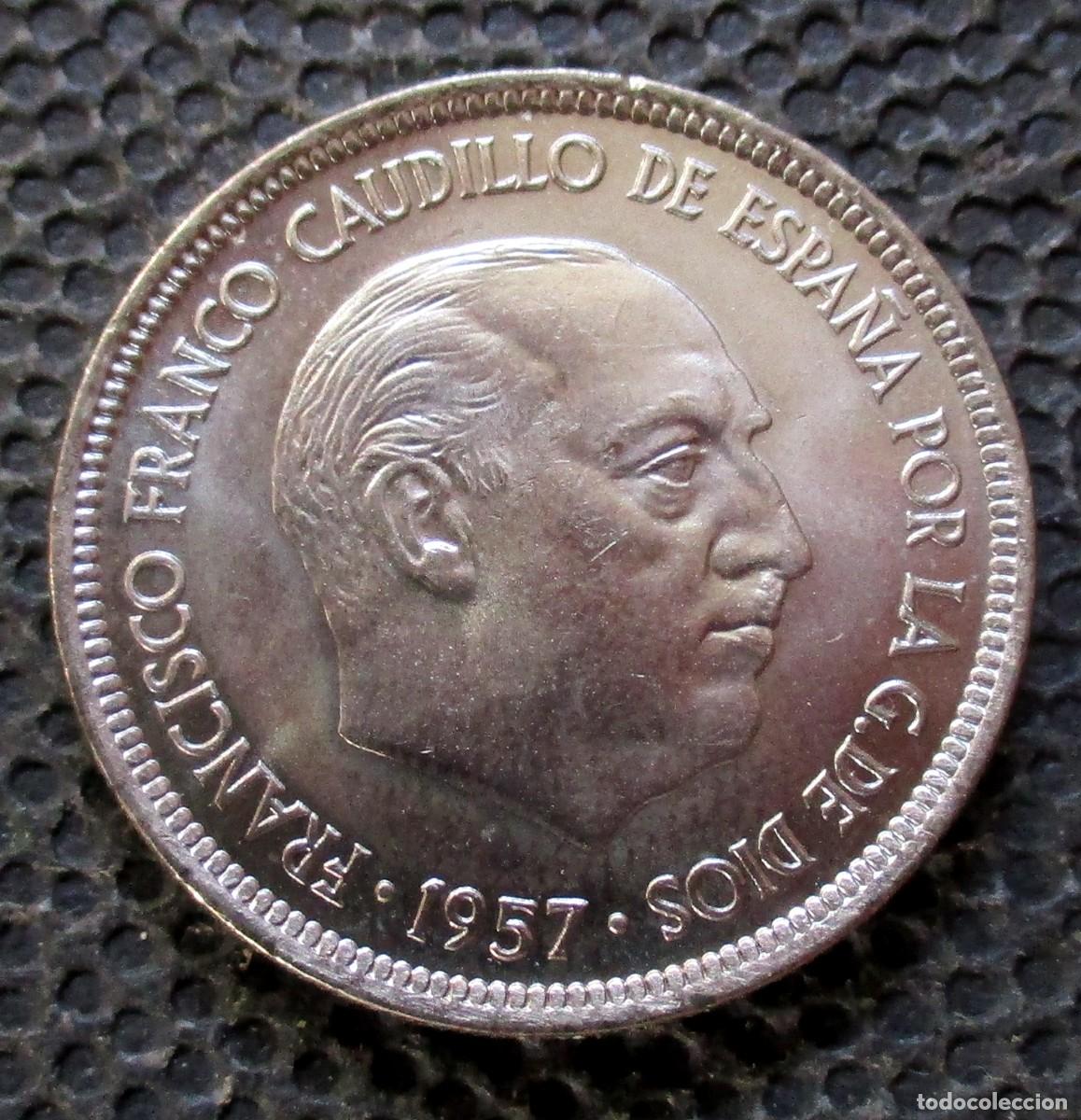 Monedas Franco: 5 PESETAS 1957 *75* SIN CIRCULAR - Foto 2