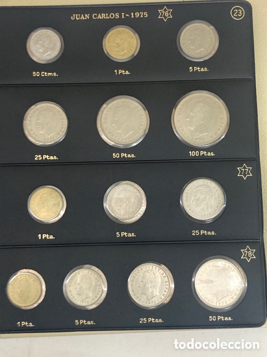 Monedas Franco: Colecci&oacute;n de monedas pesetas 1975 E76 E77 E78 - Foto 1