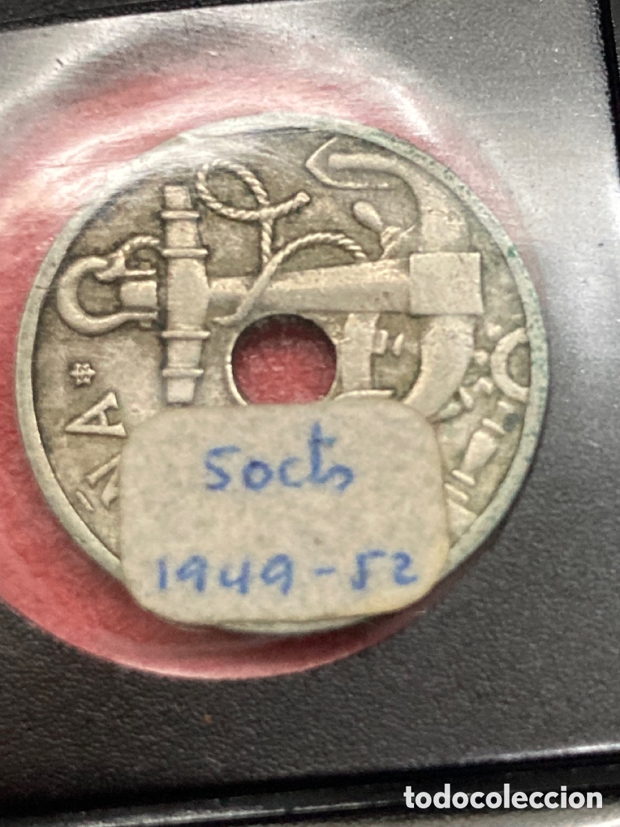 Monedas Franco: Colecci&oacute;n de monedas 50 Cts 1949 E52 - Foto 2
