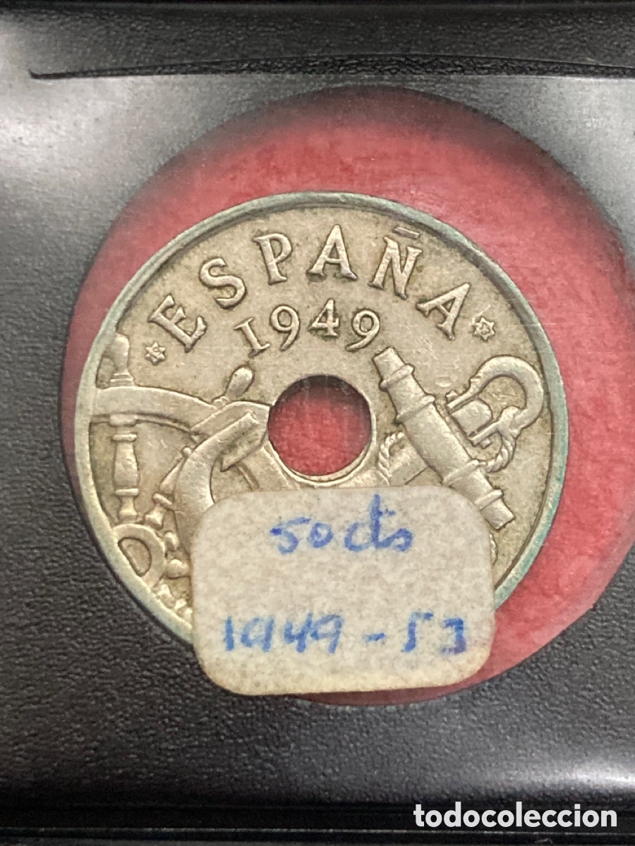 Monedas Franco: Colecci&oacute;n de monedas 50 c&eacute;ntimos 1949 E53 - Foto 2
