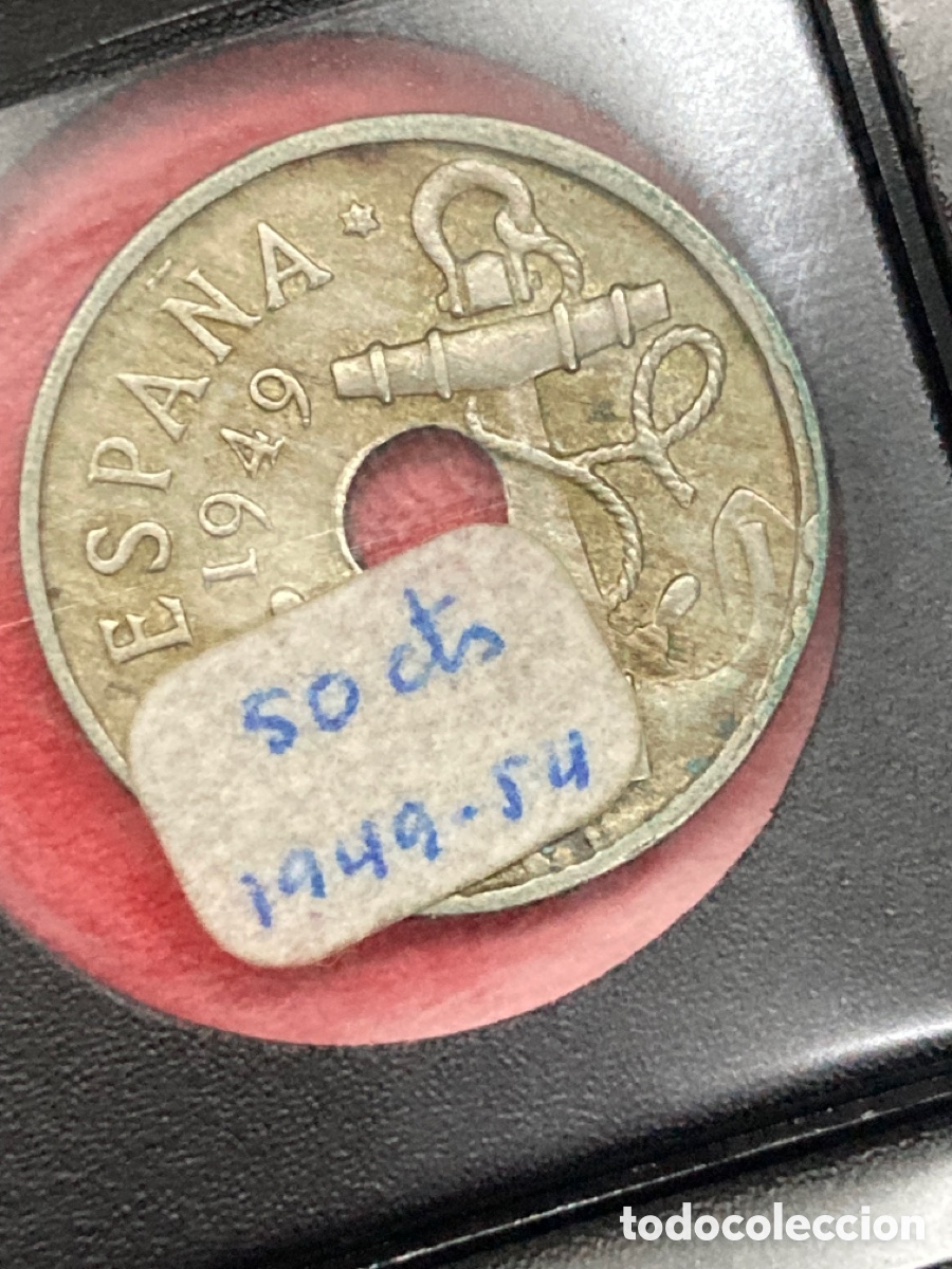 Monedas Franco: Colecci&oacute;n de monedas 50 Cts 1949 E54 - Foto 2
