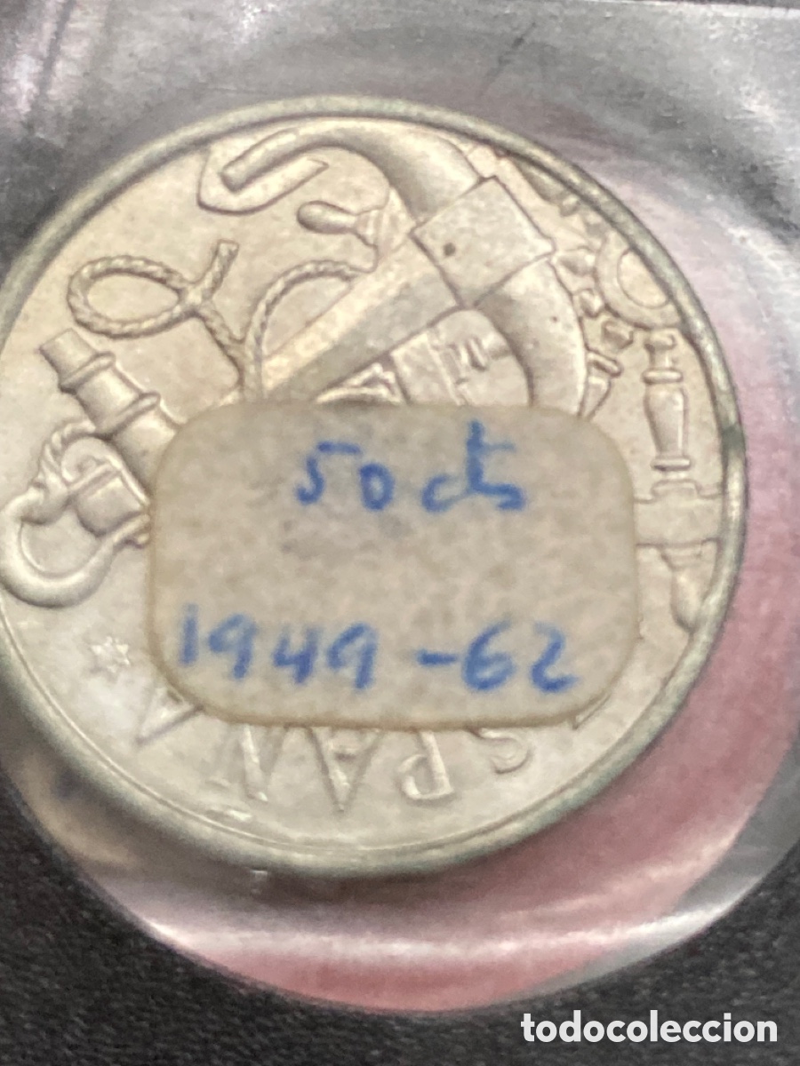Monedas Franco: Colecci&oacute;n de monedas 50Cts 1949 E62 - Foto 2