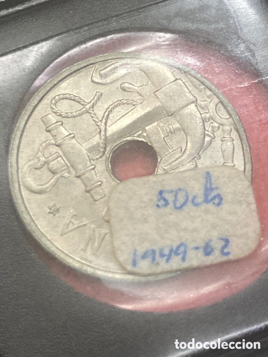 Monedas Franco: Colecci&oacute;n de monedas 50 Cts 1949 E62 - Foto 2