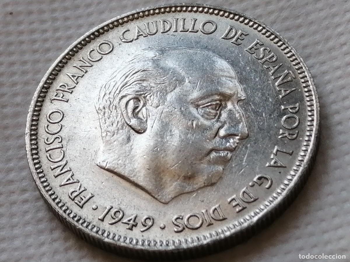 Monedas Franco: 5 PESETAS 1949 / 50. SC-. - Foto 8