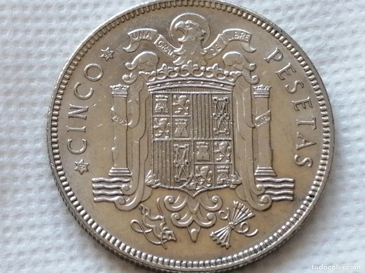 Monedas Franco: 5 PESETAS 1949 / 50. SC-. - Foto 9