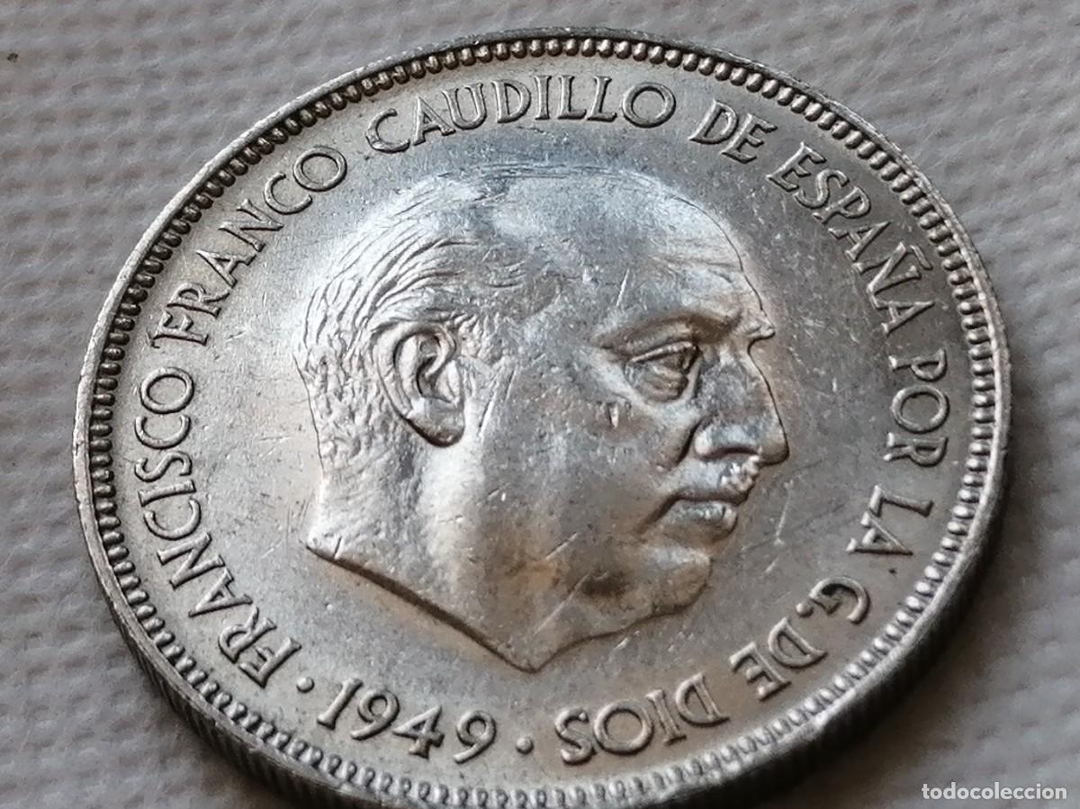 Monedas Franco: 5 PESETAS 1949 / 50. SC-. - Foto 10