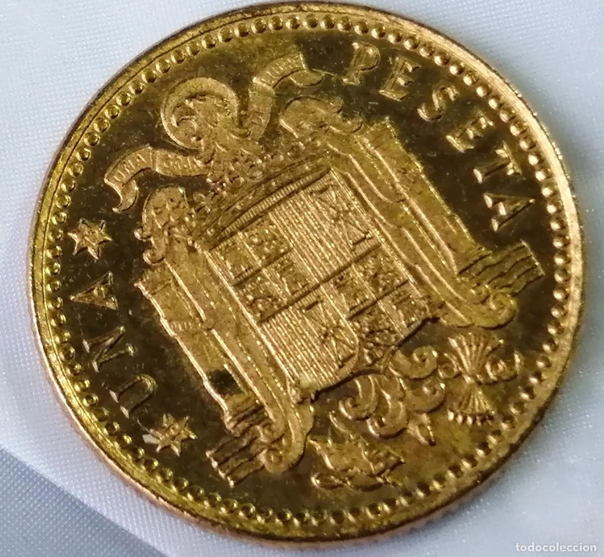 Monedas Franco: 1 PESETA 1966 /75 PROOF. - Foto 3