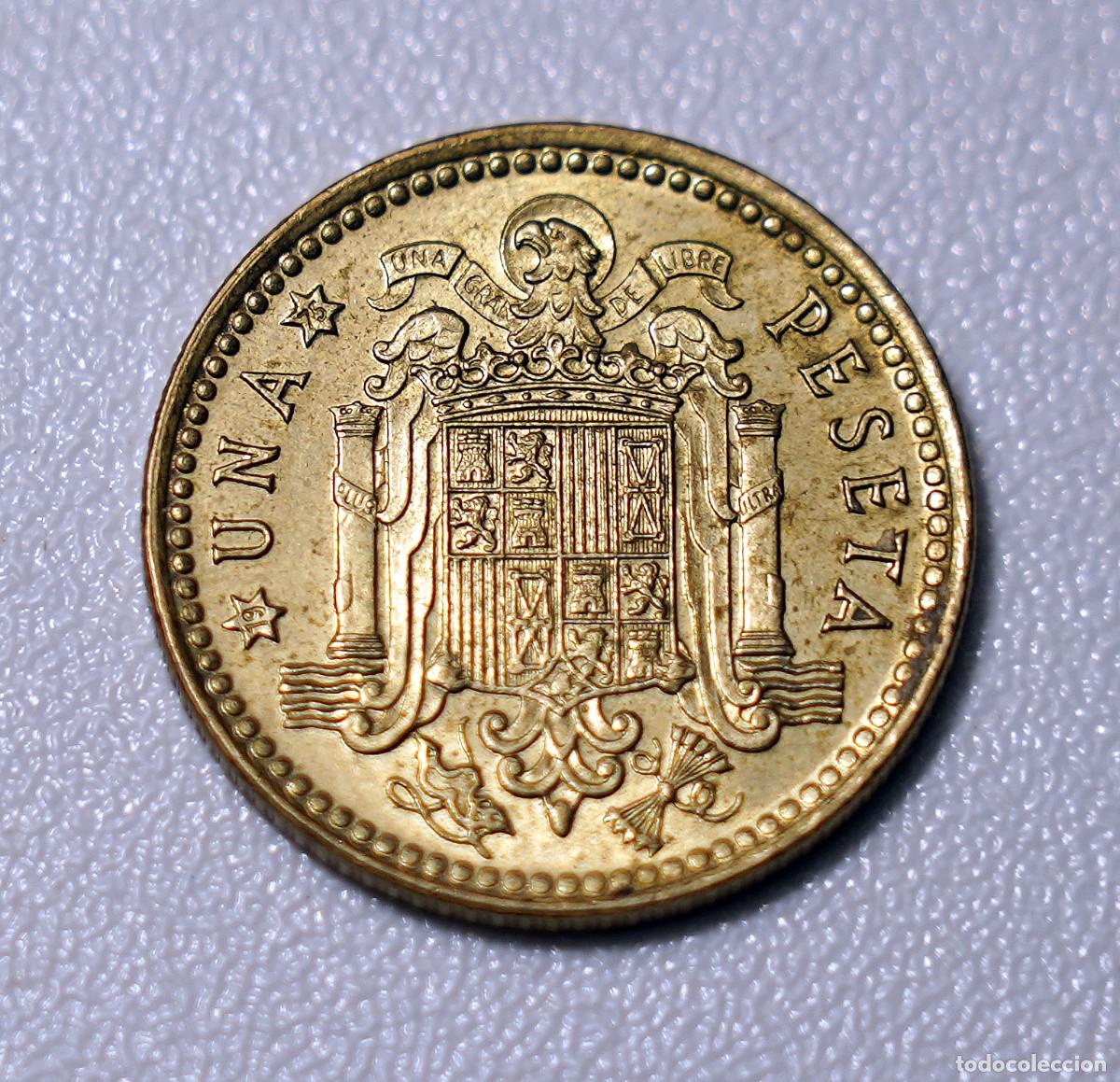 Monedas Franco: Peseta 1966 estrella 75 - Foto 2