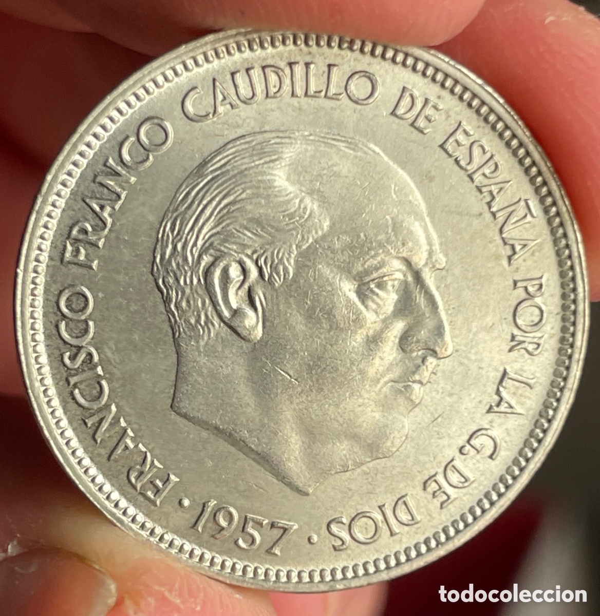 Monedas Franco: 25 pesetas 1957 *67 - Foto 3