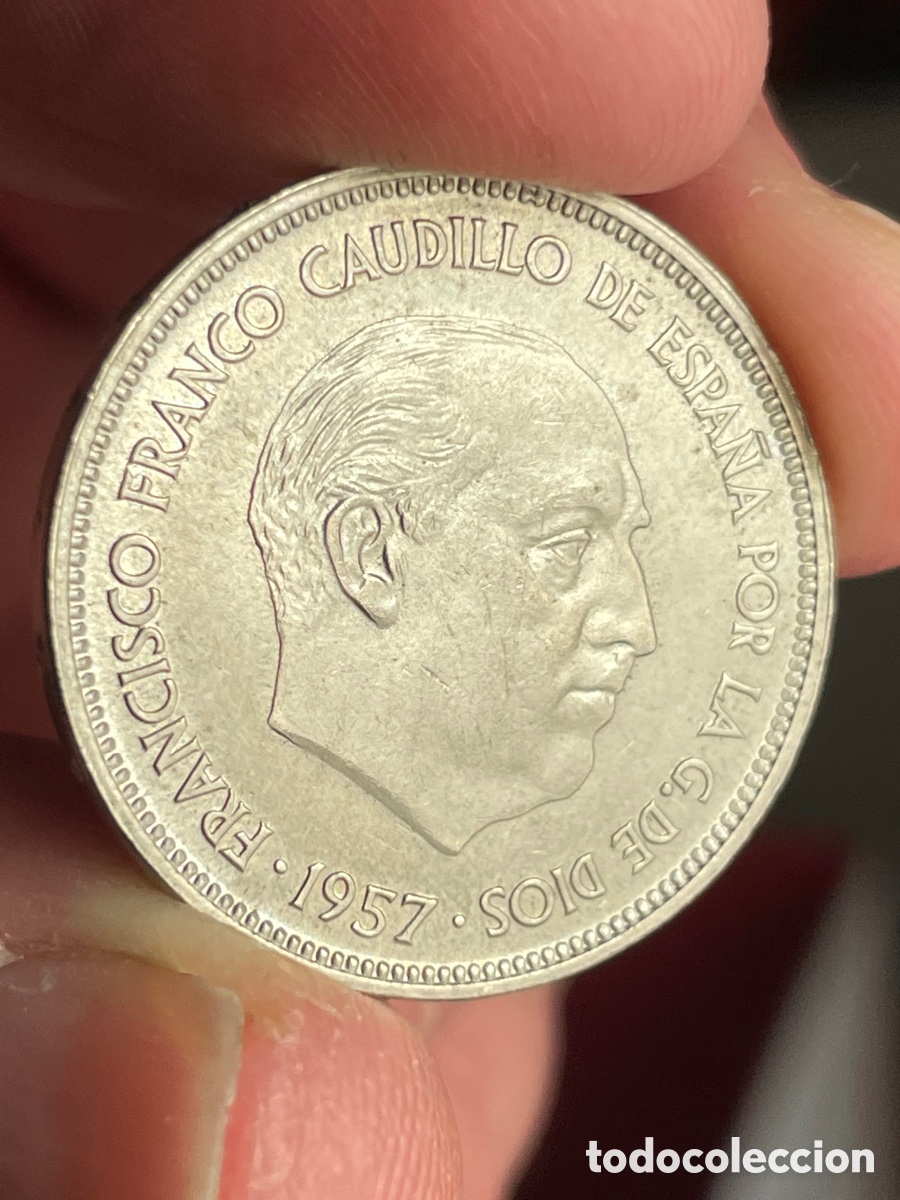 Monedas Franco: 25 pesetas 1957 *67 - Foto 5