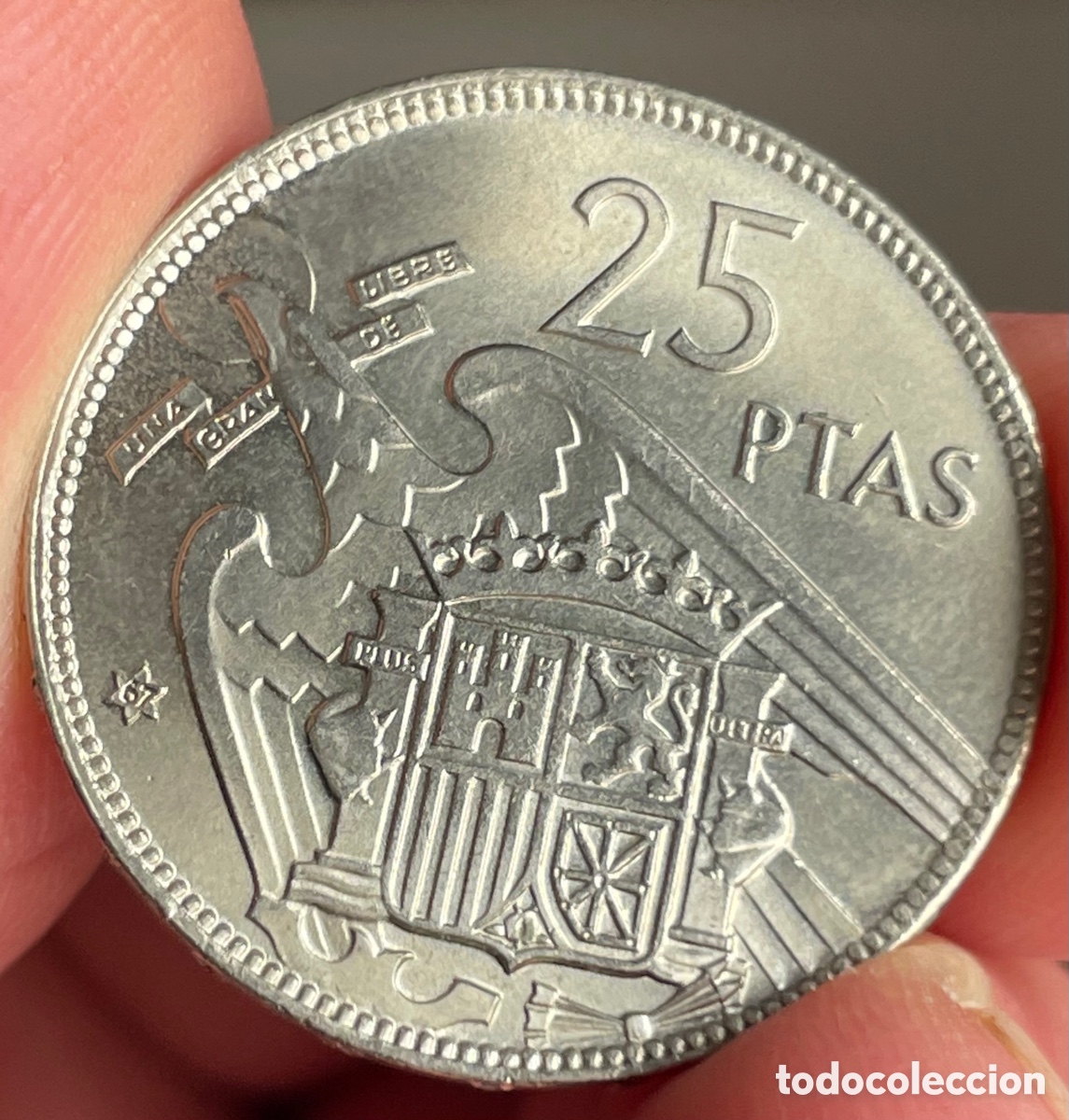 Monedas Franco: 25 pesetas 1957 *67 - Foto 1