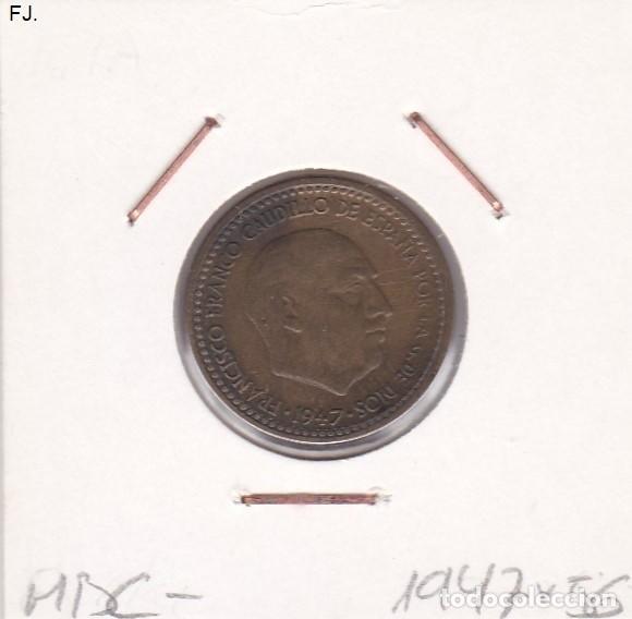 Monedas Franco: Moneda 1 Pta 1947*56 E Espa&ntilde;ol. Mbc-. - Foto 1