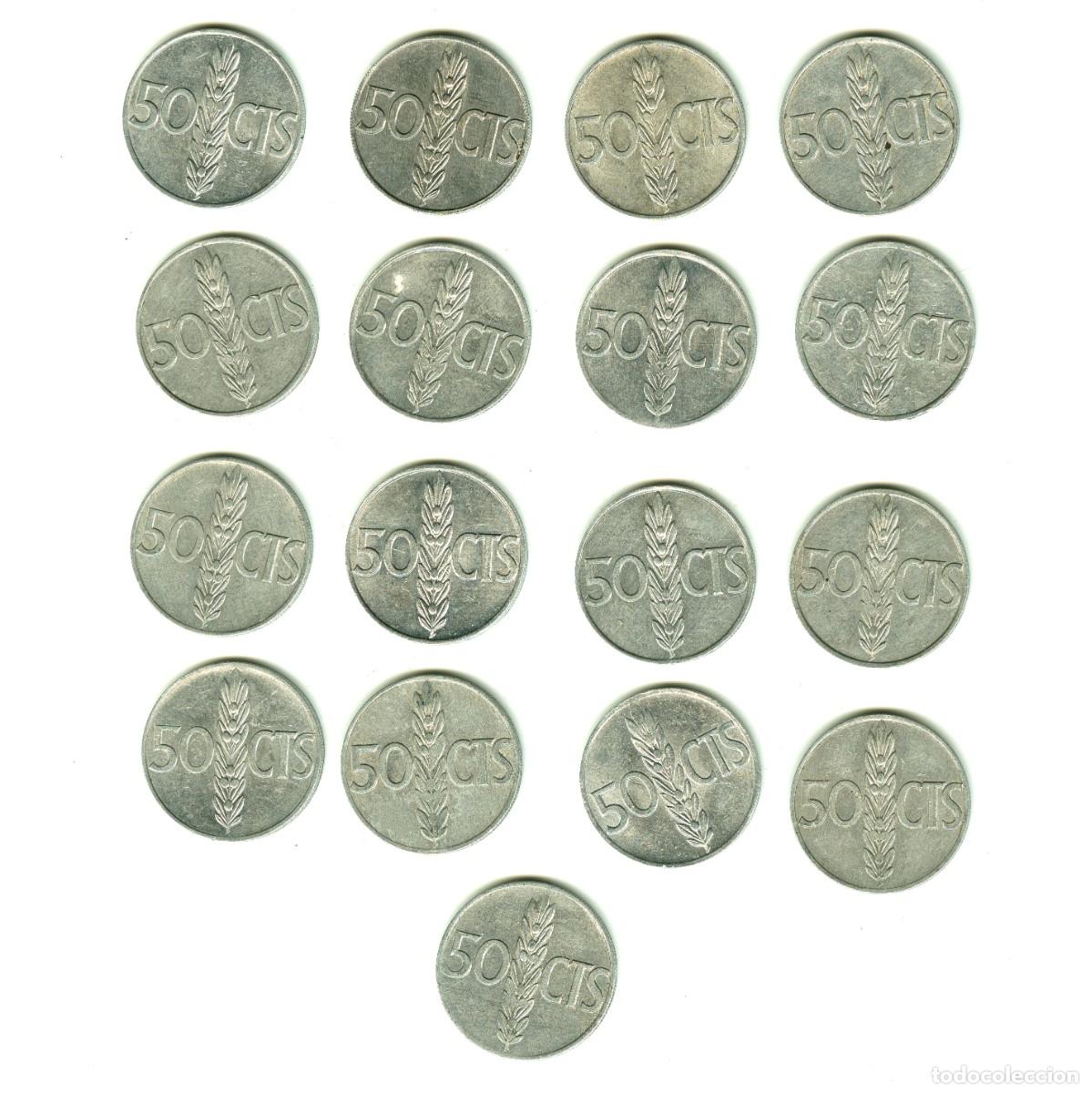 Monedas Franco: 21 monedas de 50 c&eacute;ntimos 1966. - Foto 1