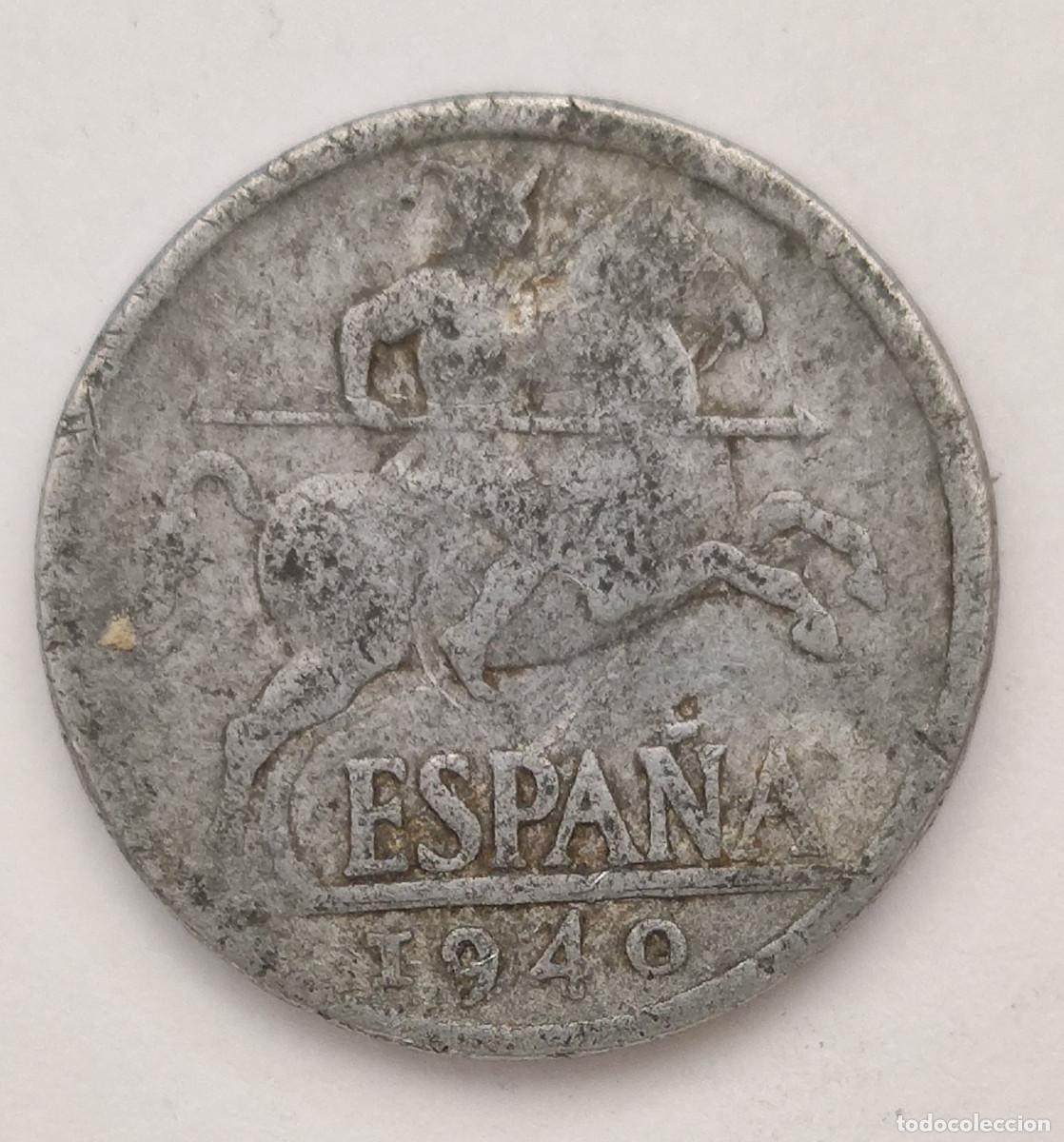 Monedas Franco: Moneda espa&ntilde;ola de 10 c&eacute;ntimos de 1940. - Foto 1