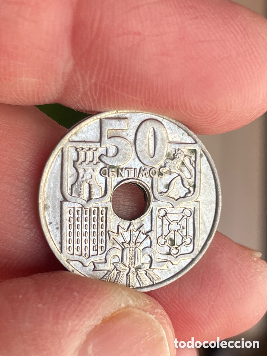 Monedas Franco: Lote de 50 centimos de 1949 y 63. SC - Foto 4
