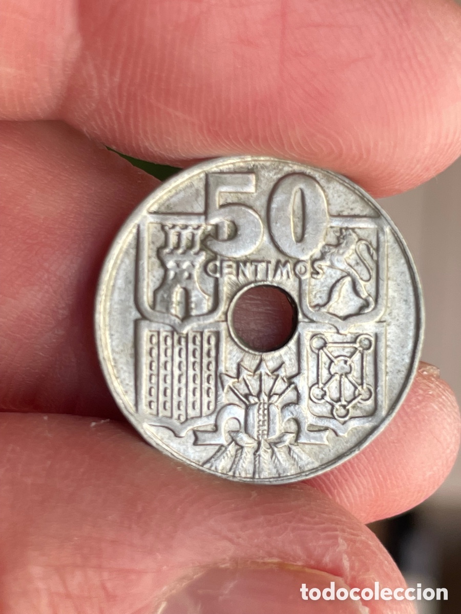 Monedas Franco: Lote de 50 centimos de 1949 y 63. SC - Foto 5