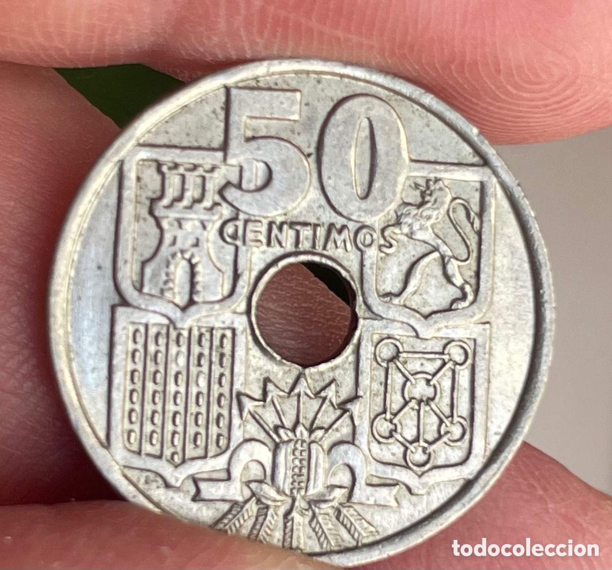 Monedas Franco: Lote de 50 centimos de 1949 y 63. SC - Foto 7