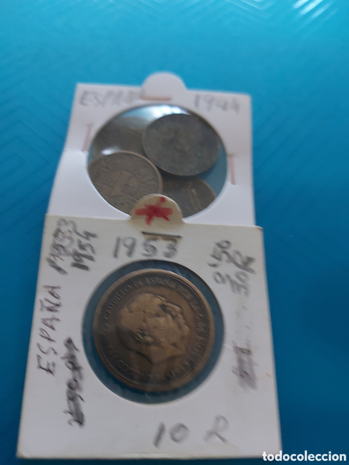 Monedas Franco: 4 de1944 1 de1953 - Foto 1