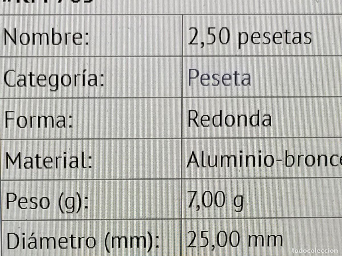 Monedas Franco: Moneda 2,5 pesetas 1953 - Foto 3