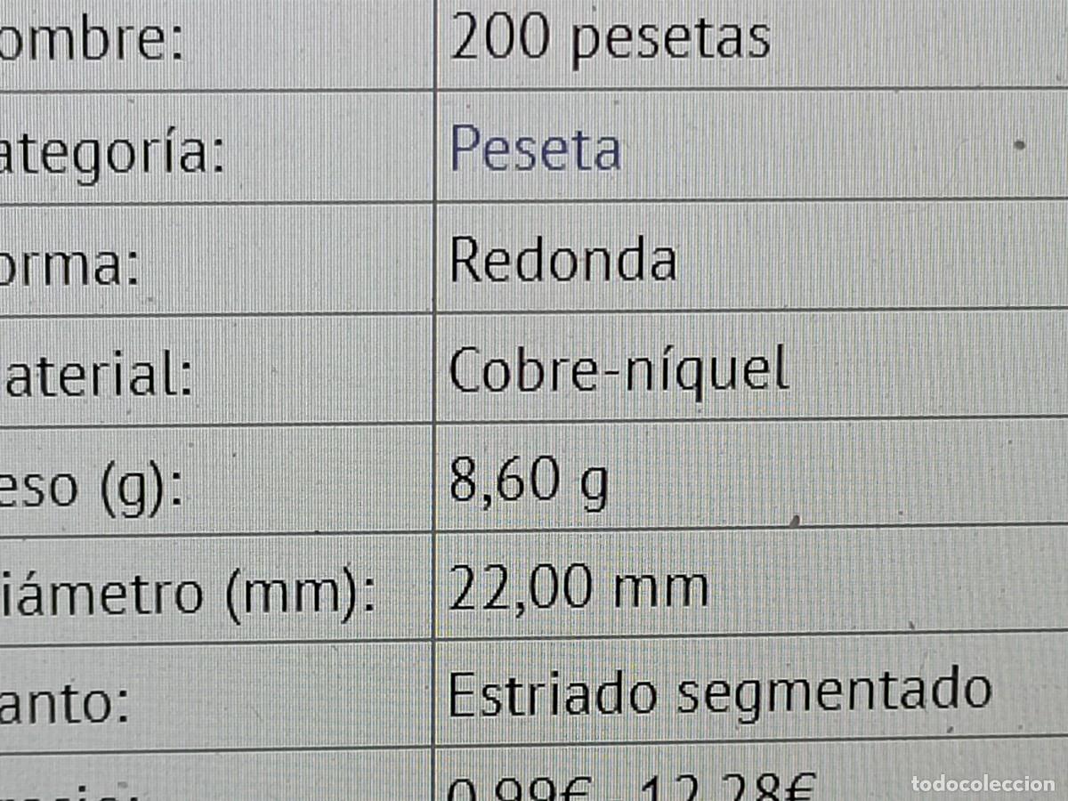 Monedas Franco: Moneda 200 pesetas 1986 - Foto 3
