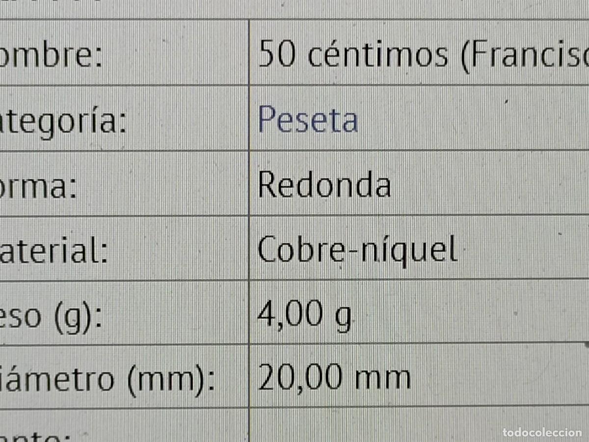 Monedas Franco: Moneda 50 centimos 1949 estrella 56 - Foto 4