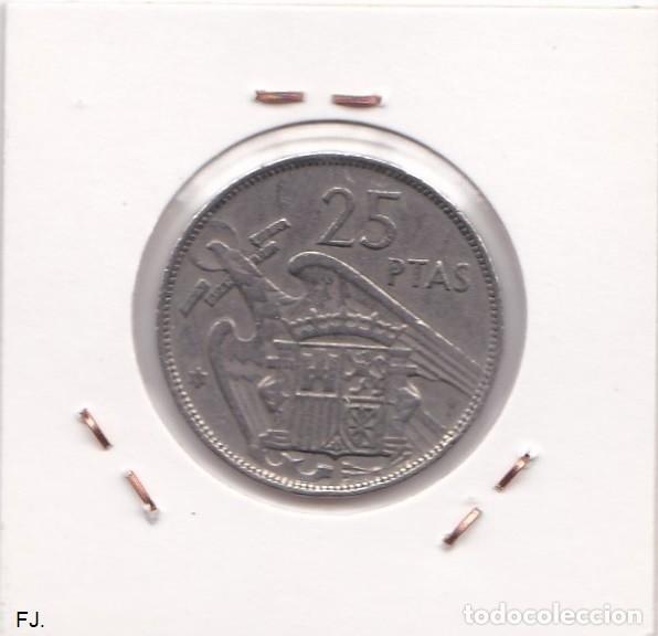 Monedas Franco: Moneda 25 Ptas 1957*59 E Espa&ntilde;ol. Mbc. - Foto 2