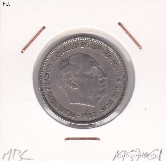 Monedas Franco: Moneda 25 Ptas 1957*61 E Espa&ntilde;ol. Mbc. - Foto 1