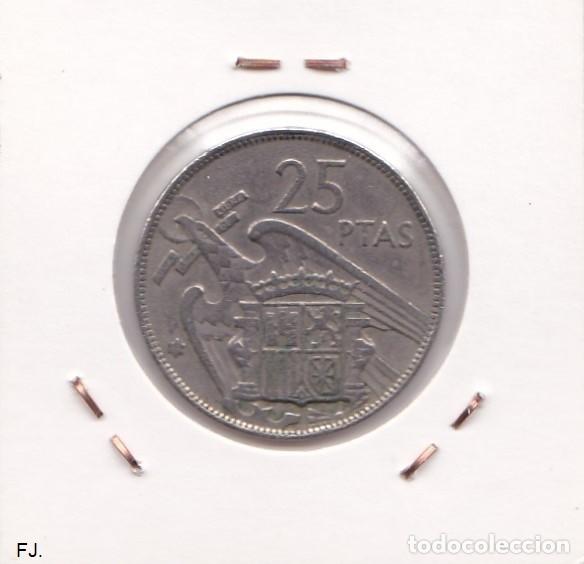 Monedas Franco: Moneda 25 Ptas 1957*68 E Espa&ntilde;ol. Mbc. - Foto 2