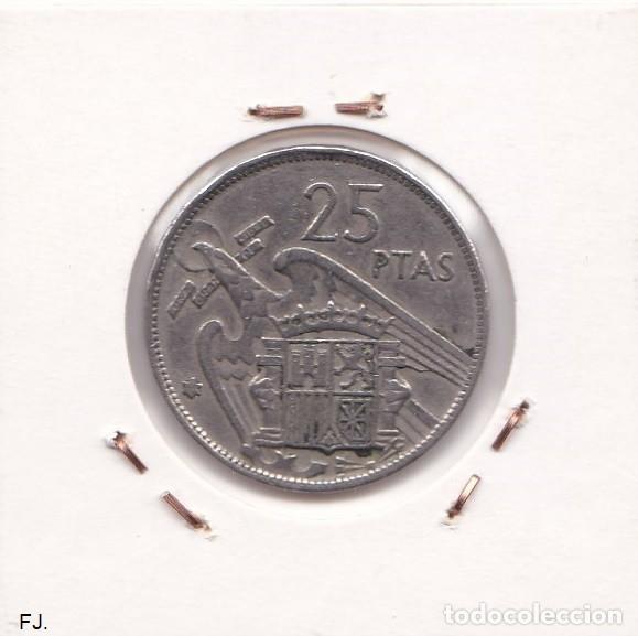 Monedas Franco: Moneda 25 Ptas 1957*69 E Espa&ntilde;ol. Mbc. - Foto 2