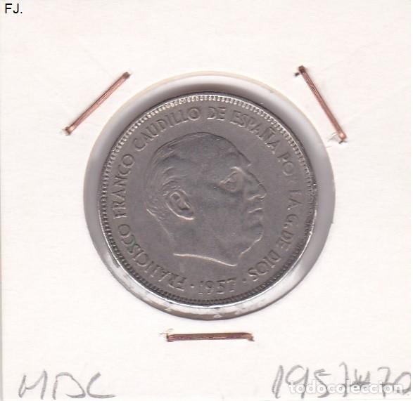 Monedas Franco: Moneda 25 Ptas 1957*70 E Espa&ntilde;ol. Mbc. - Foto 1